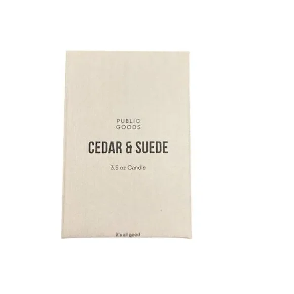 Public Goods Cedar & Suede Soy Candle 3.5 oz Hand-Poured Indoor Use - Picture 4 of 5